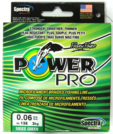 Шнур Плетёный  Power Pro 135м Moss Green 0,06 - 3 кг