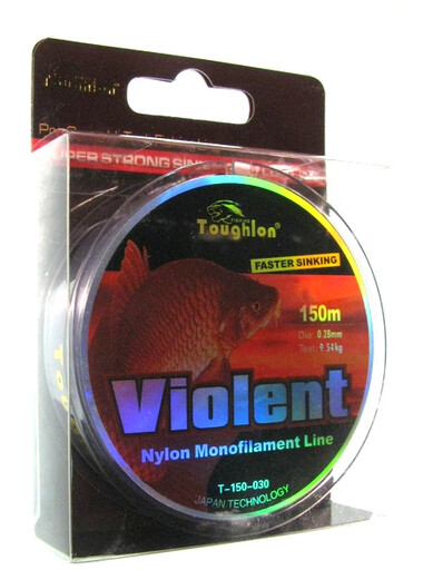 ЛЕСКА TOUGHLON VIOLENT 150М - 0.22mm.